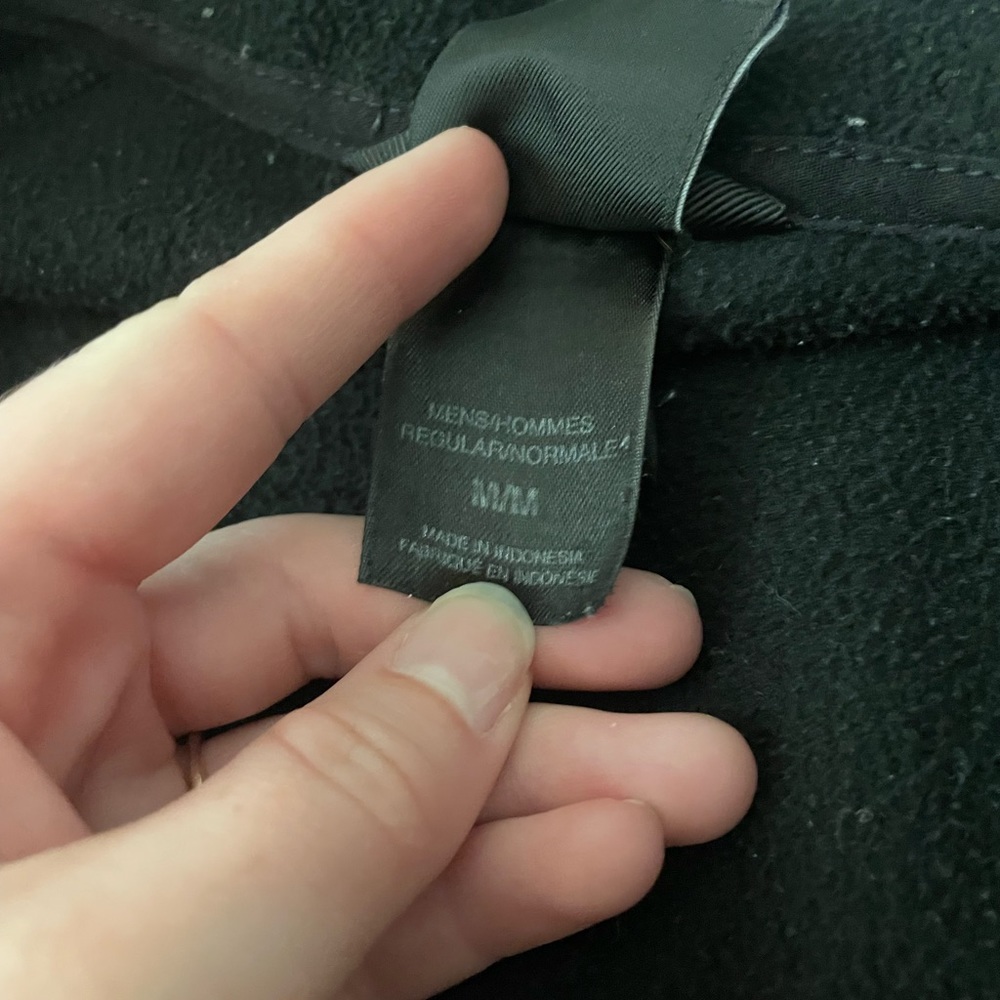 The North Face Black Fleece Sweatshirt/Jacket with Zipper Pockets Men’s Medium - Picture 5 of 5